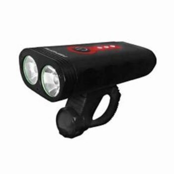 Farol de Alumínio com 2 LEDs 900 Lumens 3 Funções USB Preto High One