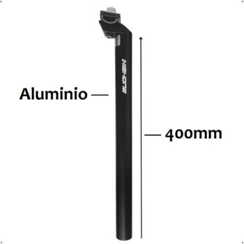 Canote de Selim com Carrinho 31.6x400mm Preto Fosco High One