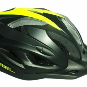 Capacete MTB Vessel Safe com Luz Preto/Amarelo Tamanho M