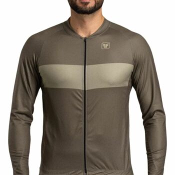 Camisa de Ciclismo masculina manga longa Basic marrom M