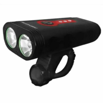 Farol de Alumínio com 2 LEDs 900 Lumens 3 Funções USB Preto High One