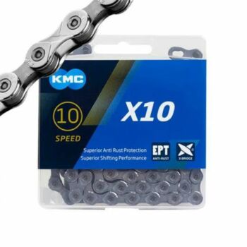 Corrente Fina Index X10 10V 114 Links Preta, KMC