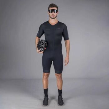 Macaquinho Triathlon Woom Carbon Storm Masculino com Manga Preto G – Performance e Conforto